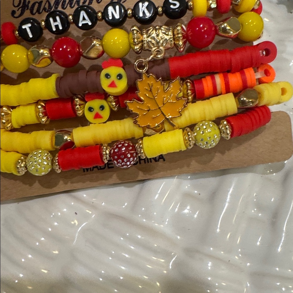 Fall Beaded Bracelet Stack - Picture 5 of 7